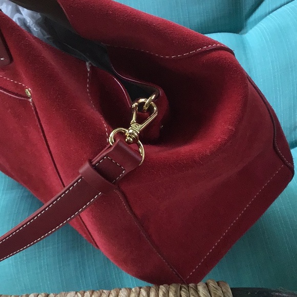 Gorgeous Francis Valentine red suede leather xbody - Picture 3 of 11